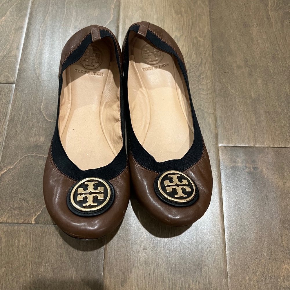 Brown Tory Burch Flats